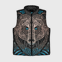 Женский жилет Медведь в виде древнего орнамента символов, цвет: 3D-черный