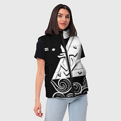 Женский жилет Doom стильная геометрия, цвет: 3D-черный — фото 2