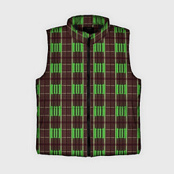 Женский жилет Neon color black and green stripes, цвет: 3D-черный
