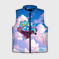 Женский жилет Tiger Derpy in the clouds, цвет: 3D-черный