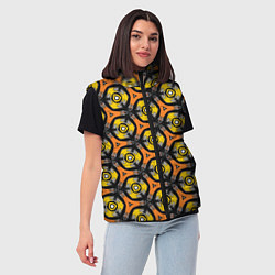 Женский жилет Замысловатые соты, цвет: 3D-черный — фото 2