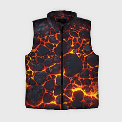 Женский жилет Огненная лава вулкана