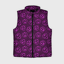 Женский жилет Halloween - паттерн с тыквами