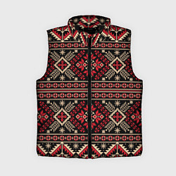 Женский жилет Этнический славянский орнамент, цвет: 3D-черный