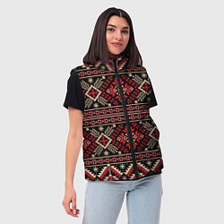Женский жилет Этнический славянский орнамент, цвет: 3D-черный — фото 2