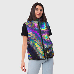 Женский жилет Абстракция переливы, цвет: 3D-черный — фото 2