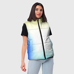 Женский жилет Color yellow blue white, цвет: 3D-черный — фото 2