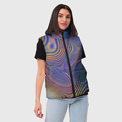 Женский жилет Абстрактная рябь, цвет: 3D-черный — фото 2