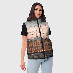 Женский жилет Новогодний зимний Питер, цвет: 3D-черный — фото 2