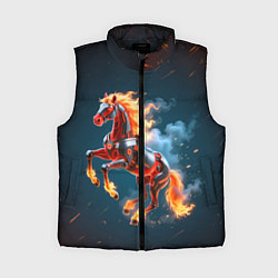 Женский жилет Огненная лошадь киборг