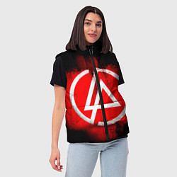 Женский жилет Linkin Park: Red style, цвет: 3D-черный — фото 2