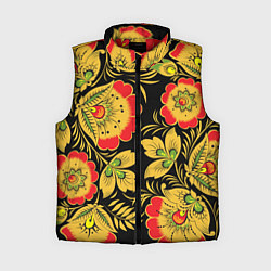 Женский жилет Хохлома, цвет: 3D-красный