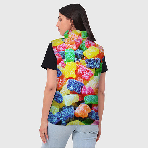 Женский жилет Мармеладные мишки / 3D-Светло-серый – фото 4