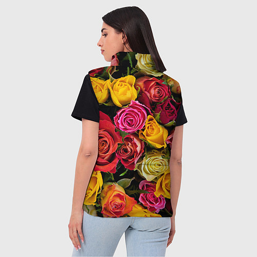 Женский жилет Ассорти из роз / 3D-Светло-серый – фото 4