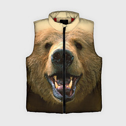Женский жилет Взгляд медведя, цвет: 3D-красный