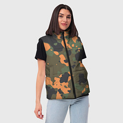 Женский жилет Камуфляж: хаки/оранжевый, цвет: 3D-черный — фото 2
