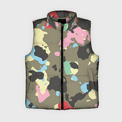 Женский жилет Камуфляж: микс цветов, цвет: 3D-светло-серый