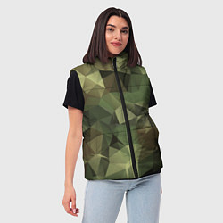Женский жилет Полигональный камуфляж, цвет: 3D-красный — фото 2