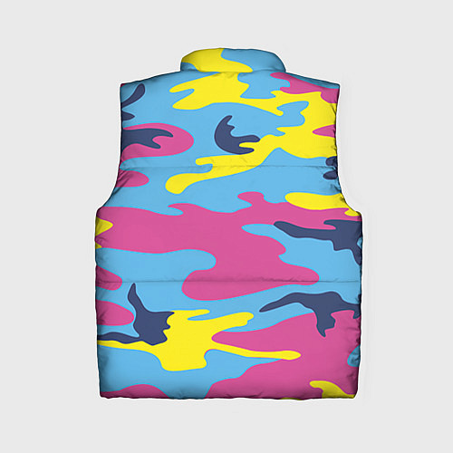 Женский жилет Камуфляж: голубой/розовый/желтый / 3D-Красный – фото 2