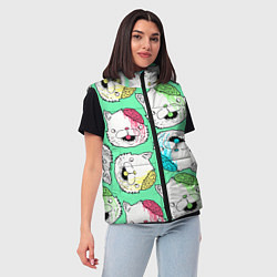 Женский жилет Drop Dead: Kitty Heads, цвет: 3D-красный — фото 2