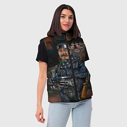Женский жилет Сталин военный, цвет: 3D-светло-серый — фото 2