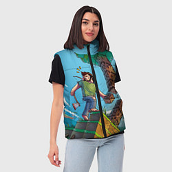 Женский жилет Minecraft Woodcutter, цвет: 3D-красный — фото 2