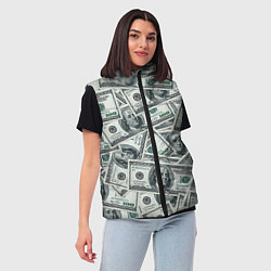 Женский жилет Банкноты, цвет: 3D-черный — фото 2