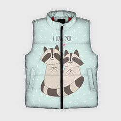 Женский жилет Влюбленные еноты, цвет: 3D-красный