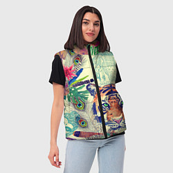 Женский жилет Индийский тигр, цвет: 3D-светло-серый — фото 2