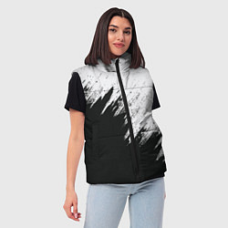 Женский жилет Черно-белый разрыв, цвет: 3D-черный — фото 2