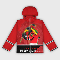 Ветровка с капюшоном женская Chicago Blackhawks, цвет: 3D-белый