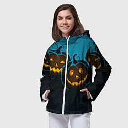 Ветровка с капюшоном женская Halloween3, цвет: 3D-белый — фото 2