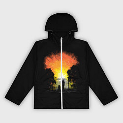 Ветровка с капюшоном женская Wasteland Apocalypse, цвет: 3D-белый