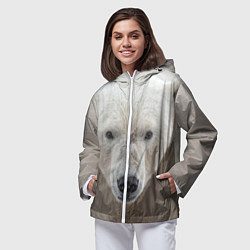 Ветровка с капюшоном женская Белый медведь, цвет: 3D-белый — фото 2