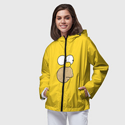 Ветровка с капюшоном женская Гомер стесняется, цвет: 3D-черный — фото 2