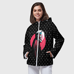 Ветровка с капюшоном женская Космическая дама, цвет: 3D-белый — фото 2