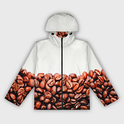 Ветровка с капюшоном женская Coffee, цвет: 3D-черный