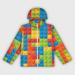 Ветровка с капюшоном женская Лего конструктор, цвет: 3D-белый