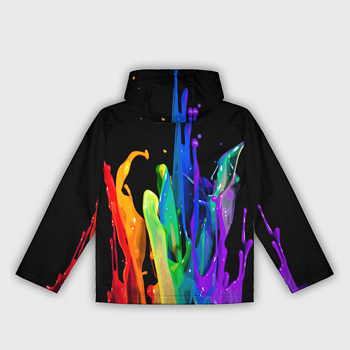 Женская ветровка Всплеск красок / 3D-Черный – фото 2