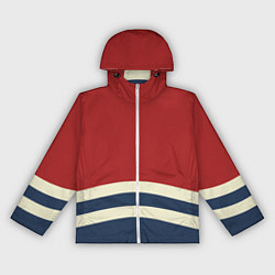 Ветровка с капюшоном женская Волны в море, цвет: 3D-белый