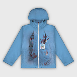 Ветровка с капюшоном женская Костюм врача кровь, цвет: 3D-белый