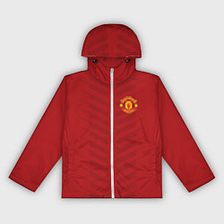 Ветровка с капюшоном женская Manchester United: Red Lines, цвет: 3D-белый