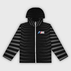Ветровка с капюшоном женская BMW M BLACK & GREY, цвет: 3D-белый