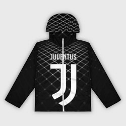 Ветровка с капюшоном женская FC Juventus: Black Lines, цвет: 3D-белый