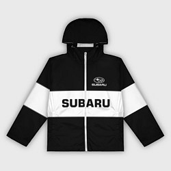 Ветровка с капюшоном женская Subaru: Black Sport, цвет: 3D-белый