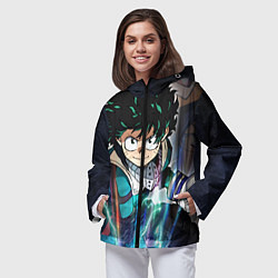 Ветровка с капюшоном женская My Hero Academia синий свет, цвет: 3D-черный — фото 2