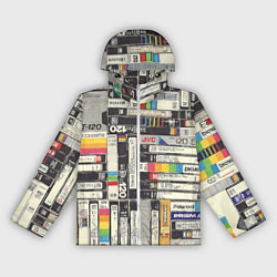 Ветровка с капюшоном женская VHS-кассеты, цвет: 3D-белый