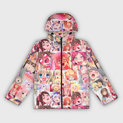 Ветровка с капюшоном женская Ahegao, цвет: 3D-черный