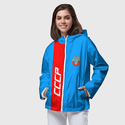Ветровка с капюшоном женская СССР: Blue Collection, цвет: 3D-белый — фото 2