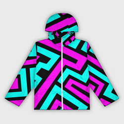 Ветровка с капюшоном женская Maze: Violet & Turquoise, цвет: 3D-белый